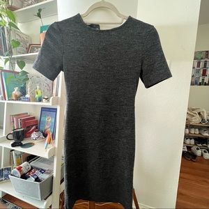 Gray Lace Up Back T-Short Dress